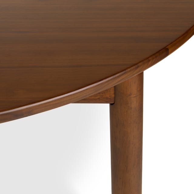 Heidi Extendable Round Dining Table Walnut - seating for 8