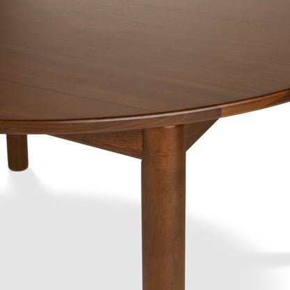 Heidi Extendable Round Dining Table Walnut - room setting
