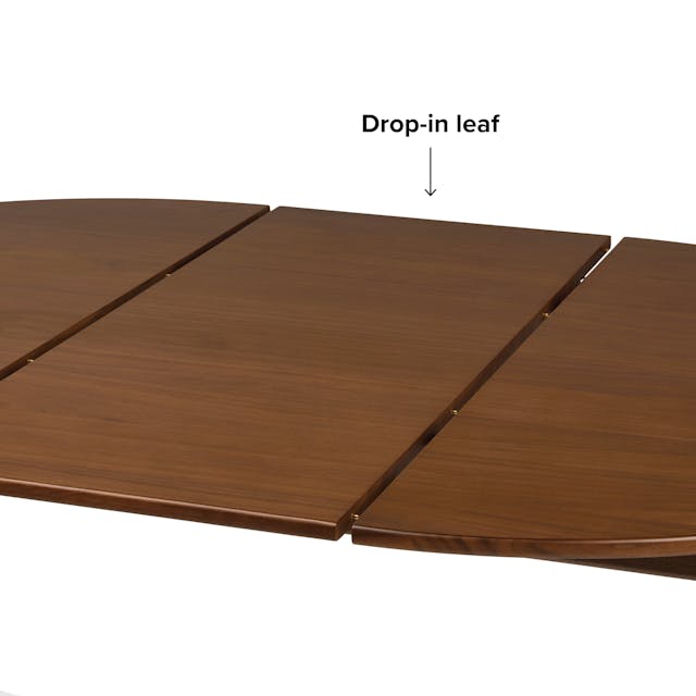 Heidi Extendable Round Dining Table Walnut - lifestyle view 6