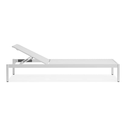 Tola 78 inch Outdoor Chaise Lounge White - lifestyle view 1