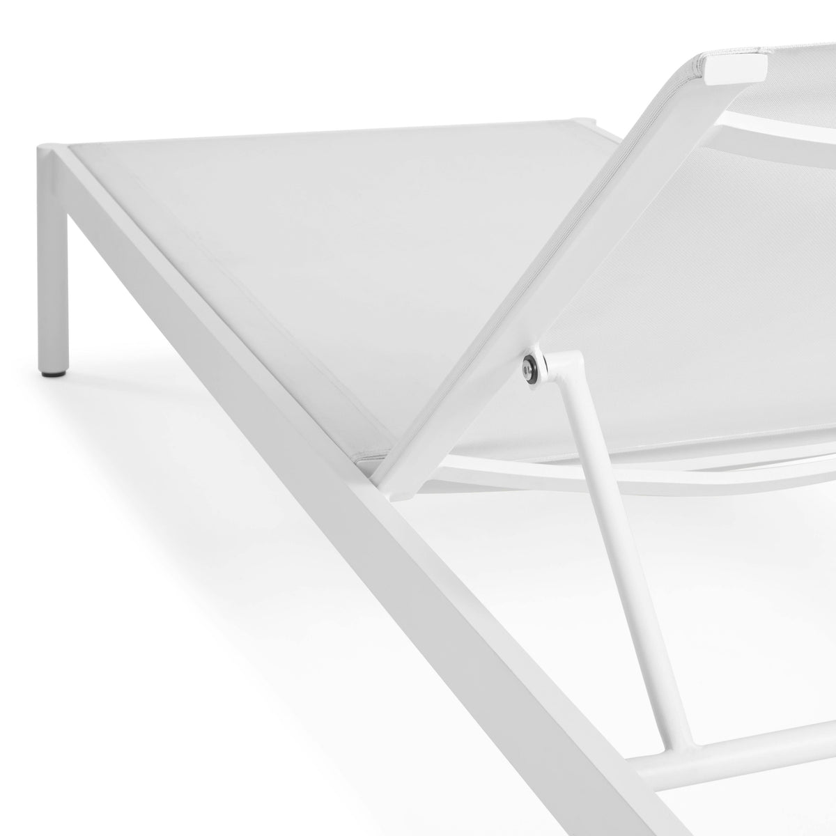 Tola 78 inch Outdoor Chaise Lounge White - lifestyle view 4