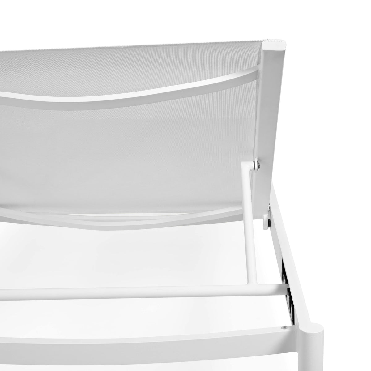Tola 78 inch Outdoor Chaise Lounge White - poolside setting