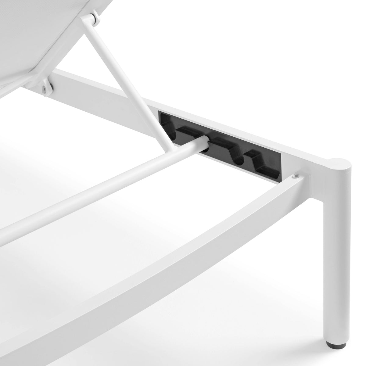 Tola 78 inch Outdoor Chaise Lounge White - dimensions