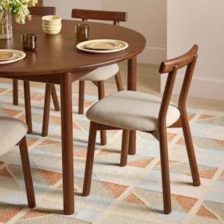Heidi Extendable Round Dining Table Walnut - bundle view 2