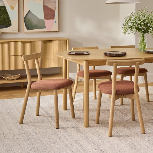 Heidi Extendable Round Dining Table Walnut - bundle view 1