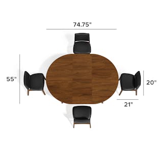 Nosh Faux Leather Dining Chair Natural Oak Lucia Tan - bundle view 2